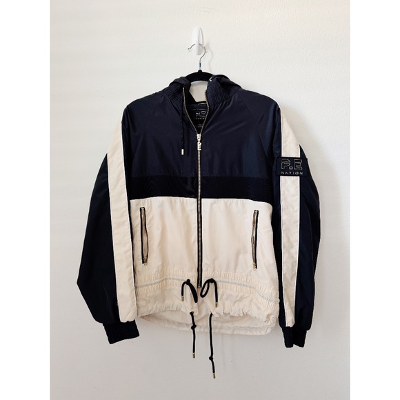 P.E Nation Man Down Hooded Jacket Cream Black XS - Picture 3 of 11